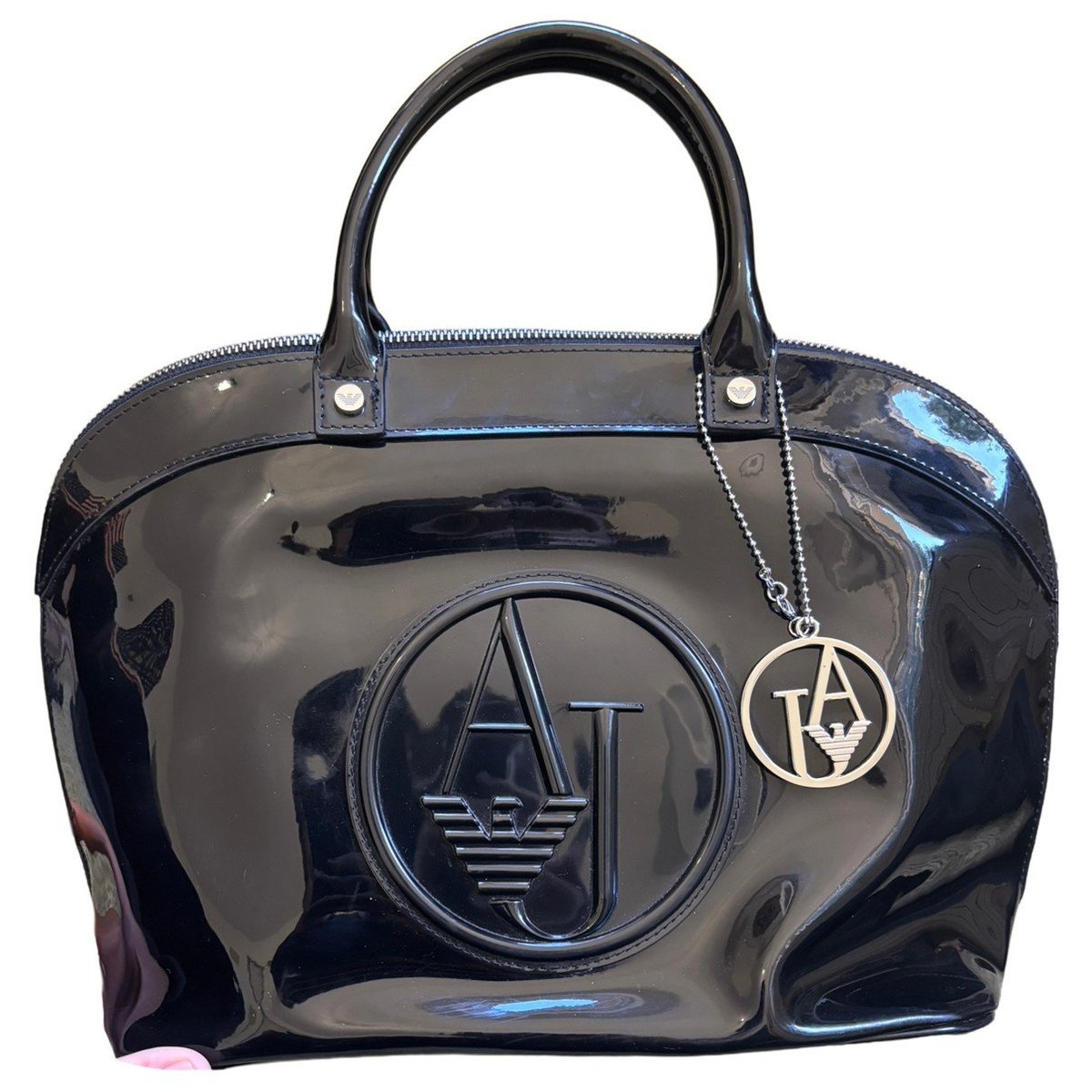 Patent leather handbag