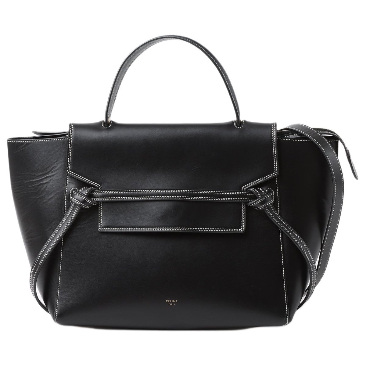 Belt leather crossbody bag