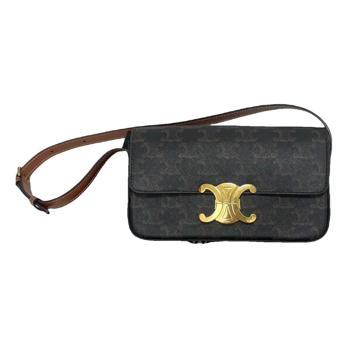 Triomphe vinyl crossbody bag