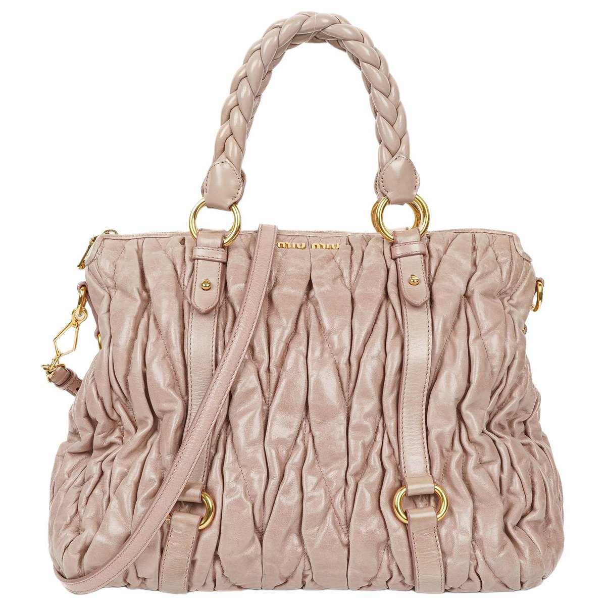 Matelassé leather handbag