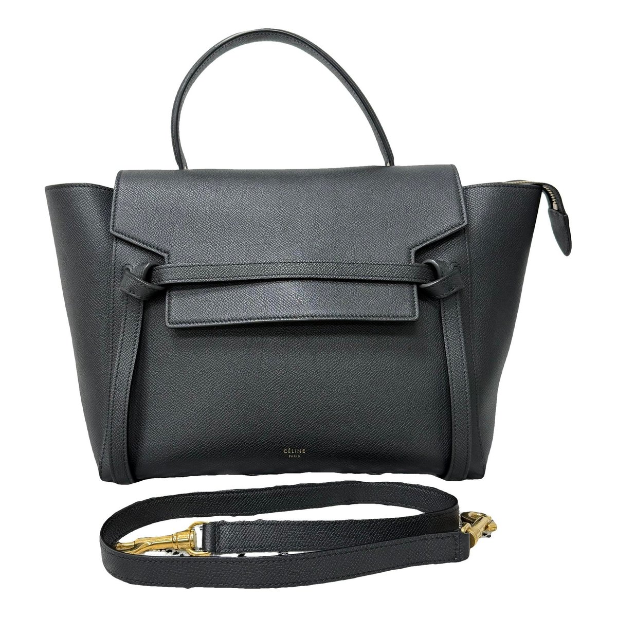 Belt leather handbag