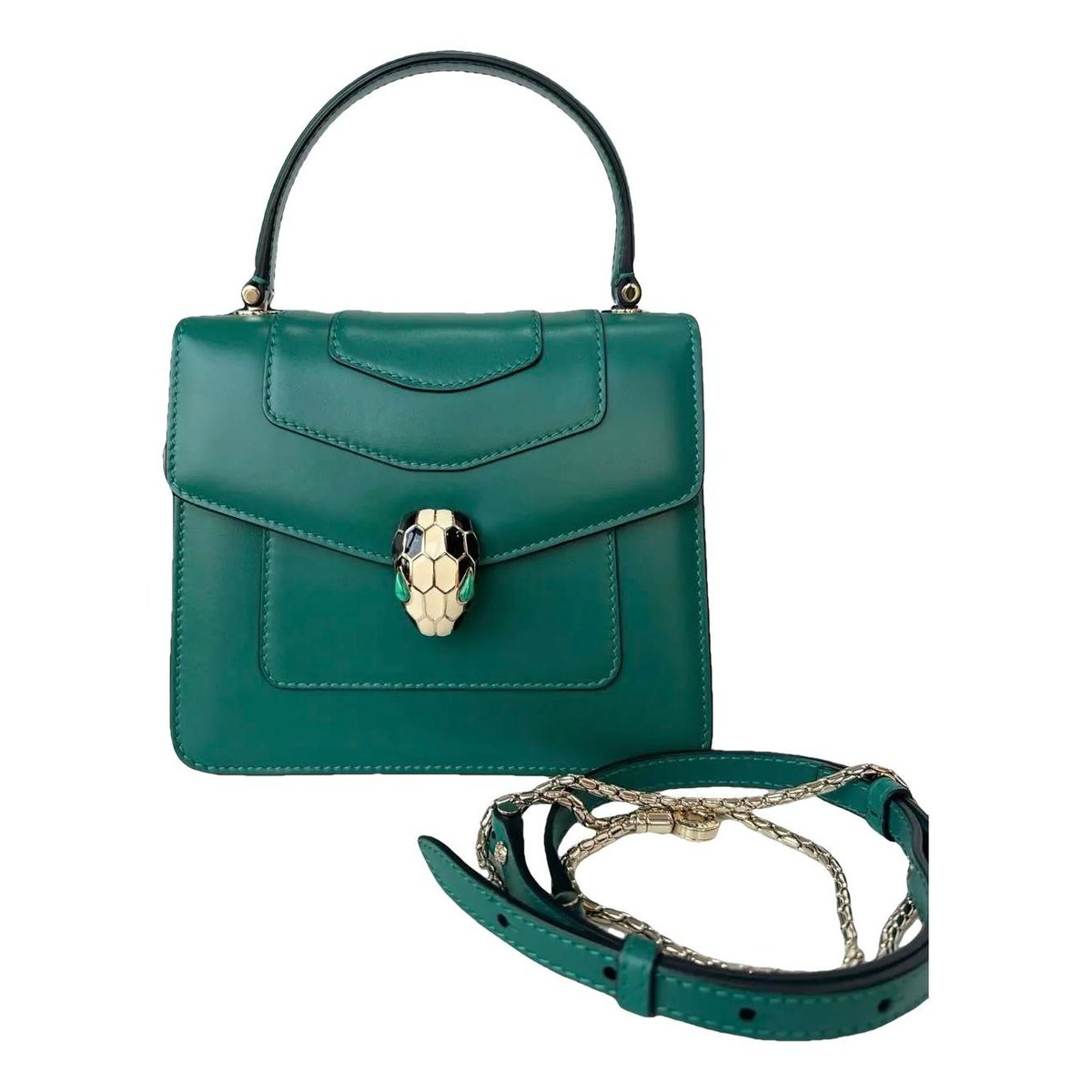 Serpenti leather handbag