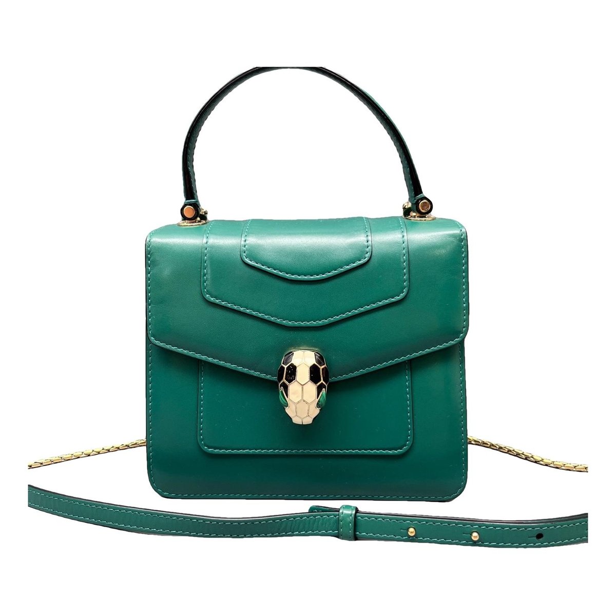 Serpenti leather handbag