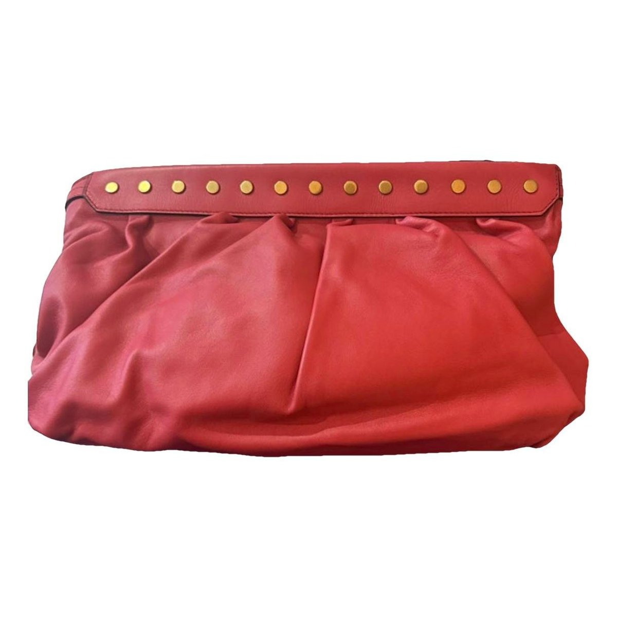 Leather clutch bag