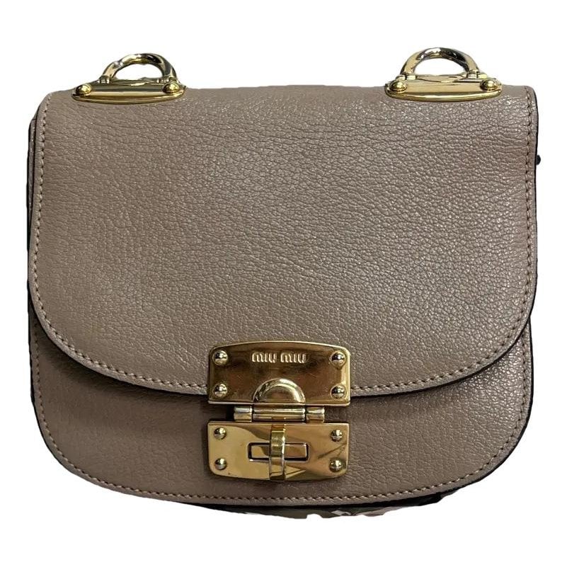 Madras leather crossbody bag