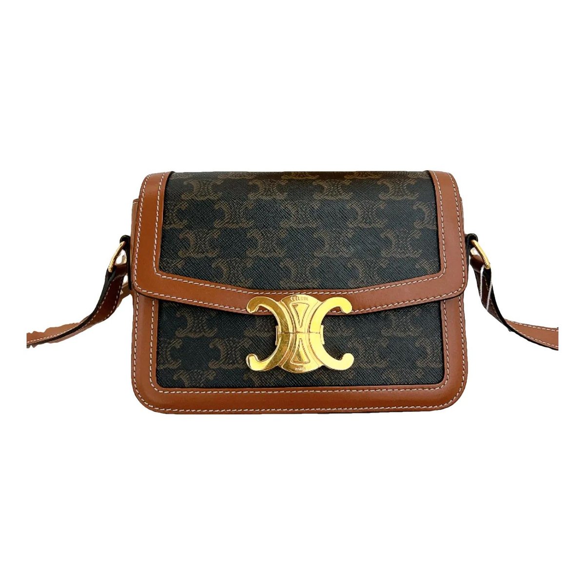 Triomphe vinyl handbag