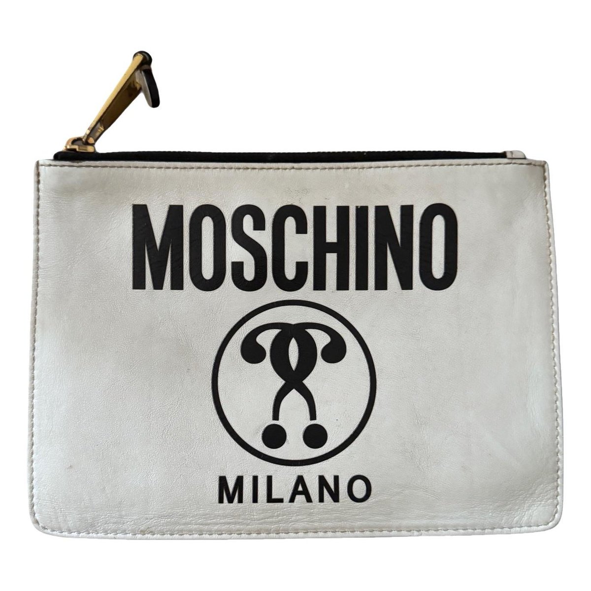 Leather clutch bag