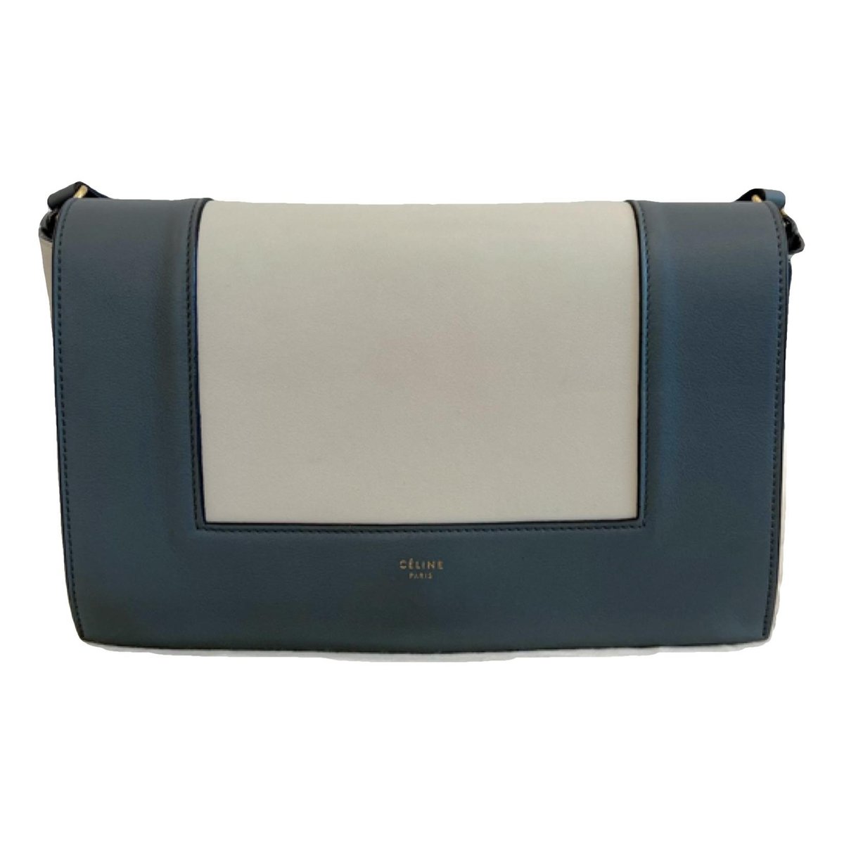 Frame leather handbag