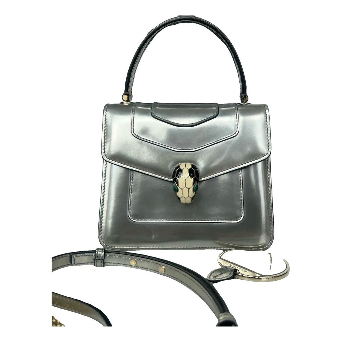 Serpenti patent leather handbag