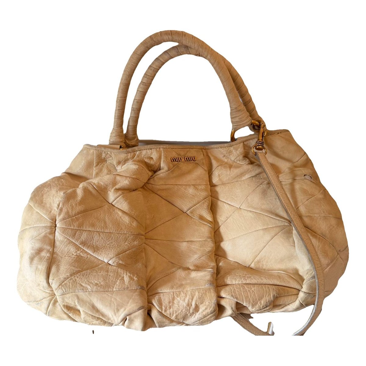 Matelassé leather handbag