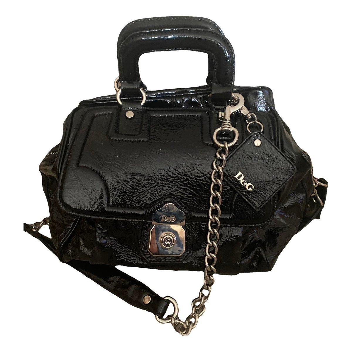 Patent leather handbag