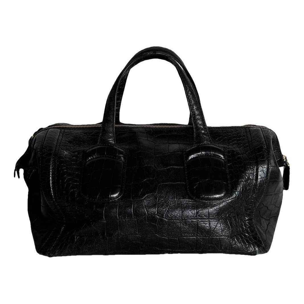 Leather bowling bag