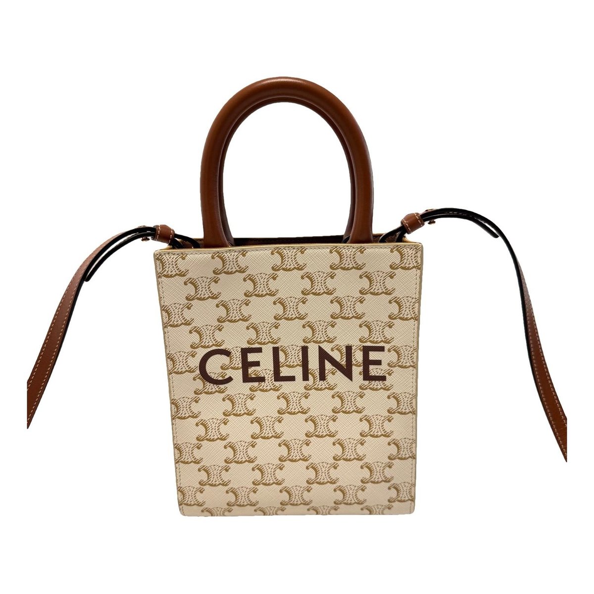 Cabas Vertical leather handbag