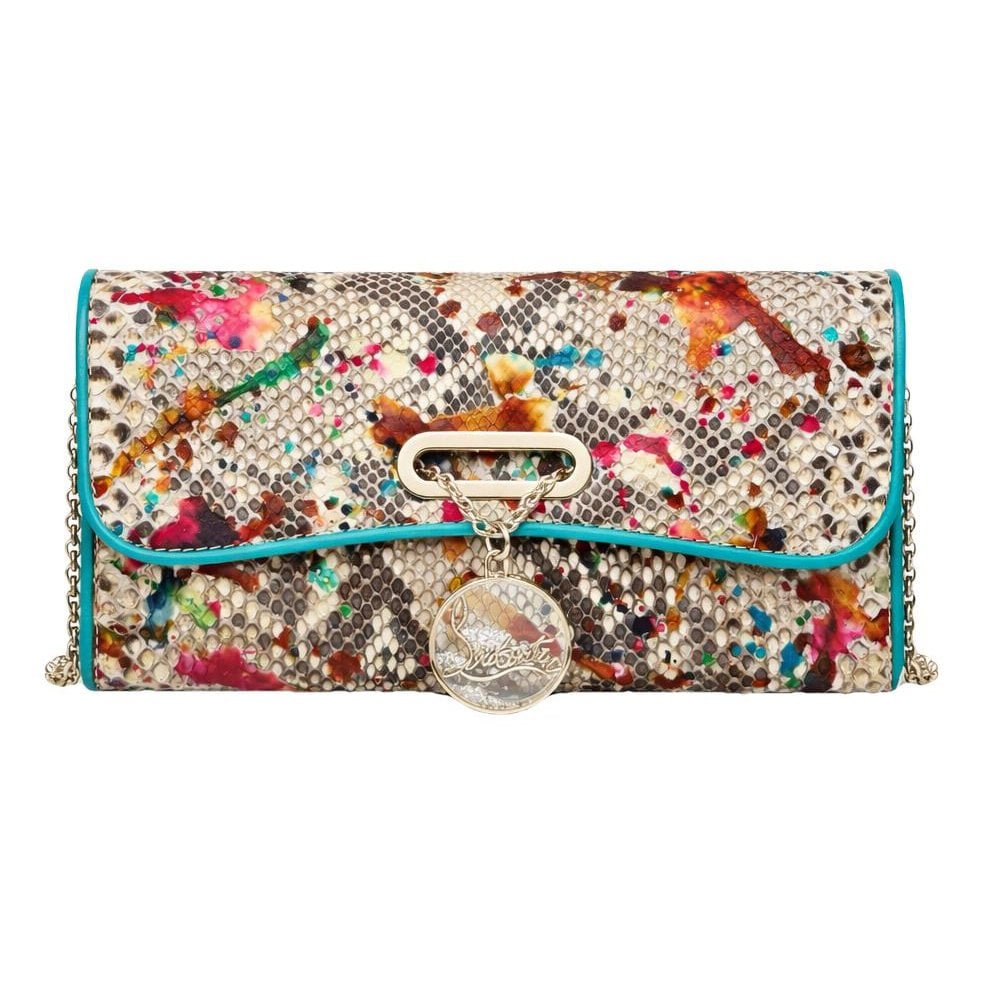 Riviera python clutch bag