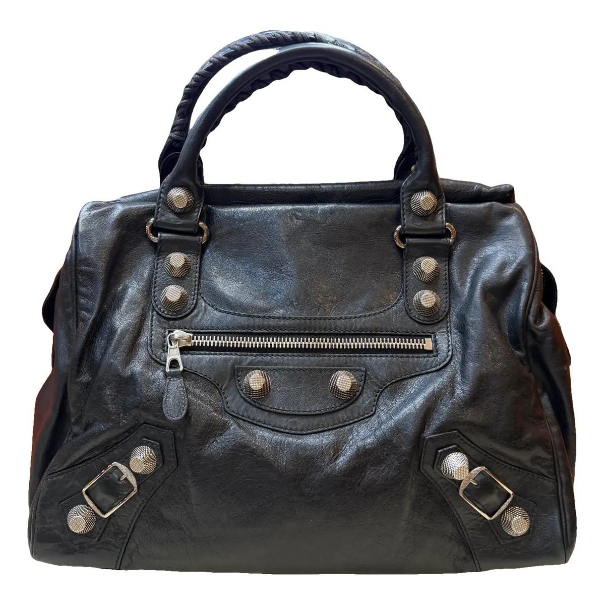 Work leather handbag