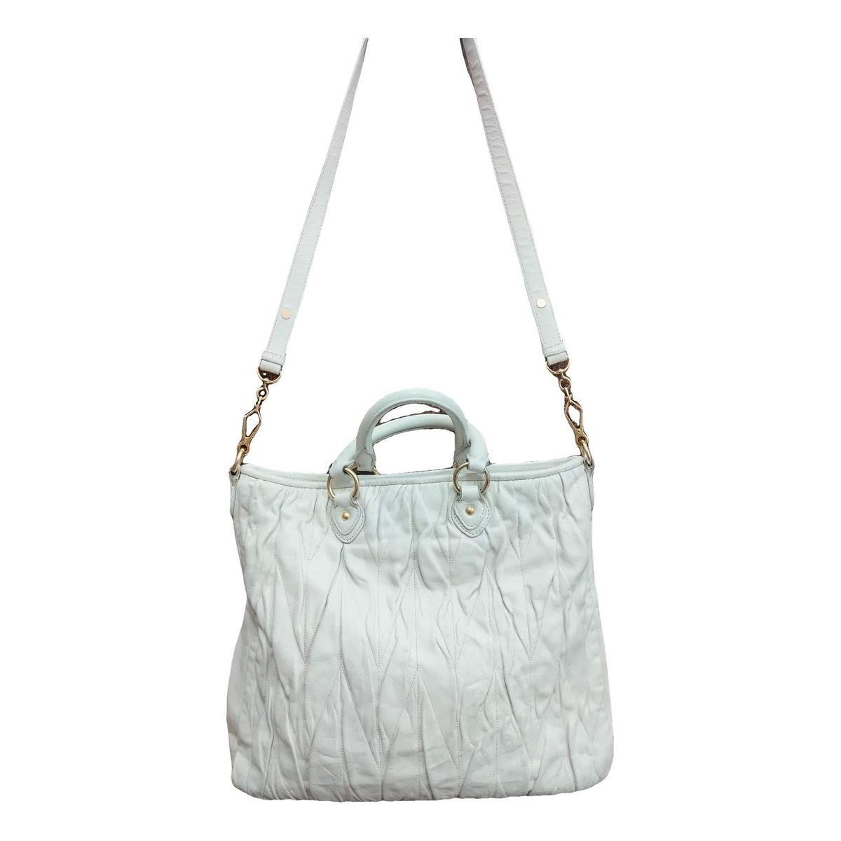 Matelassé leather tote