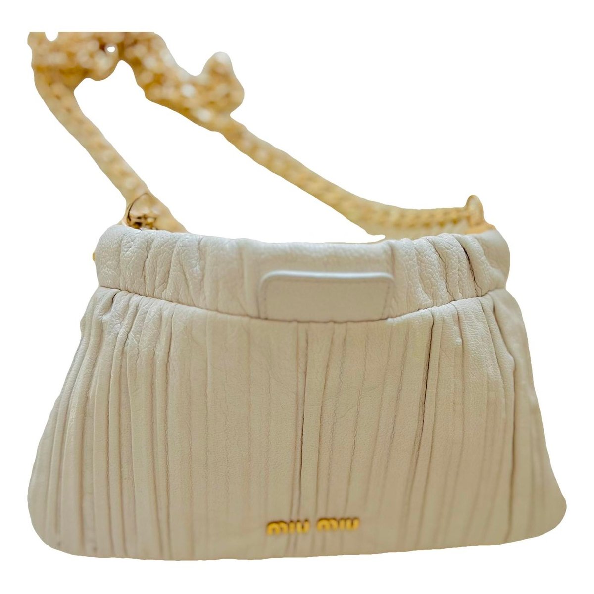 Miu Wander leather crossbody bag