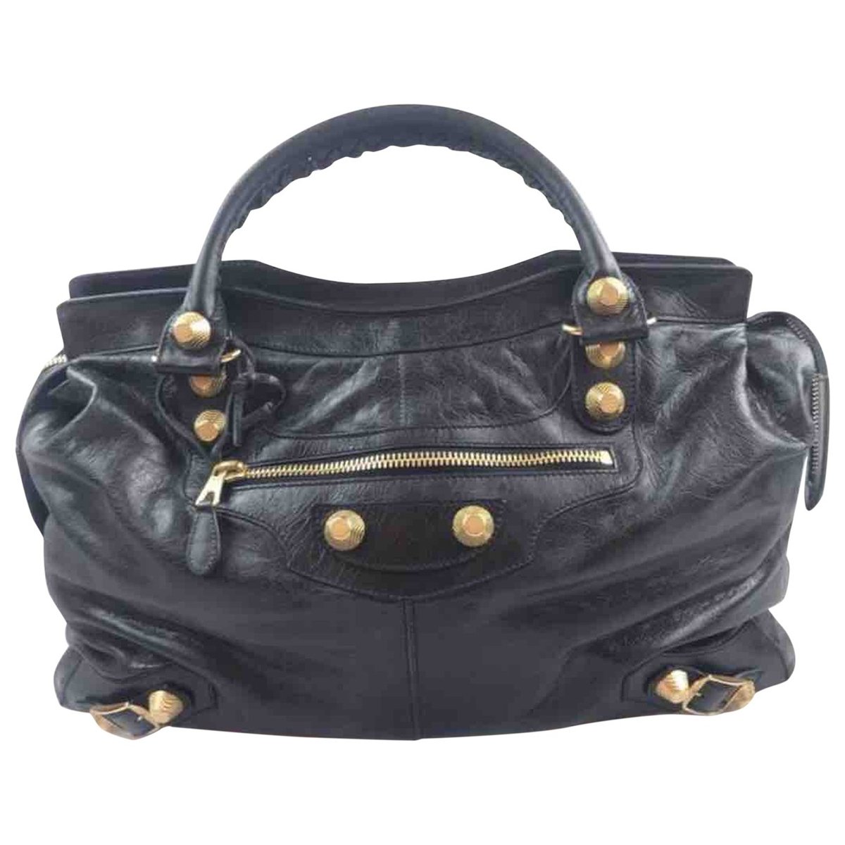 City leather handbag