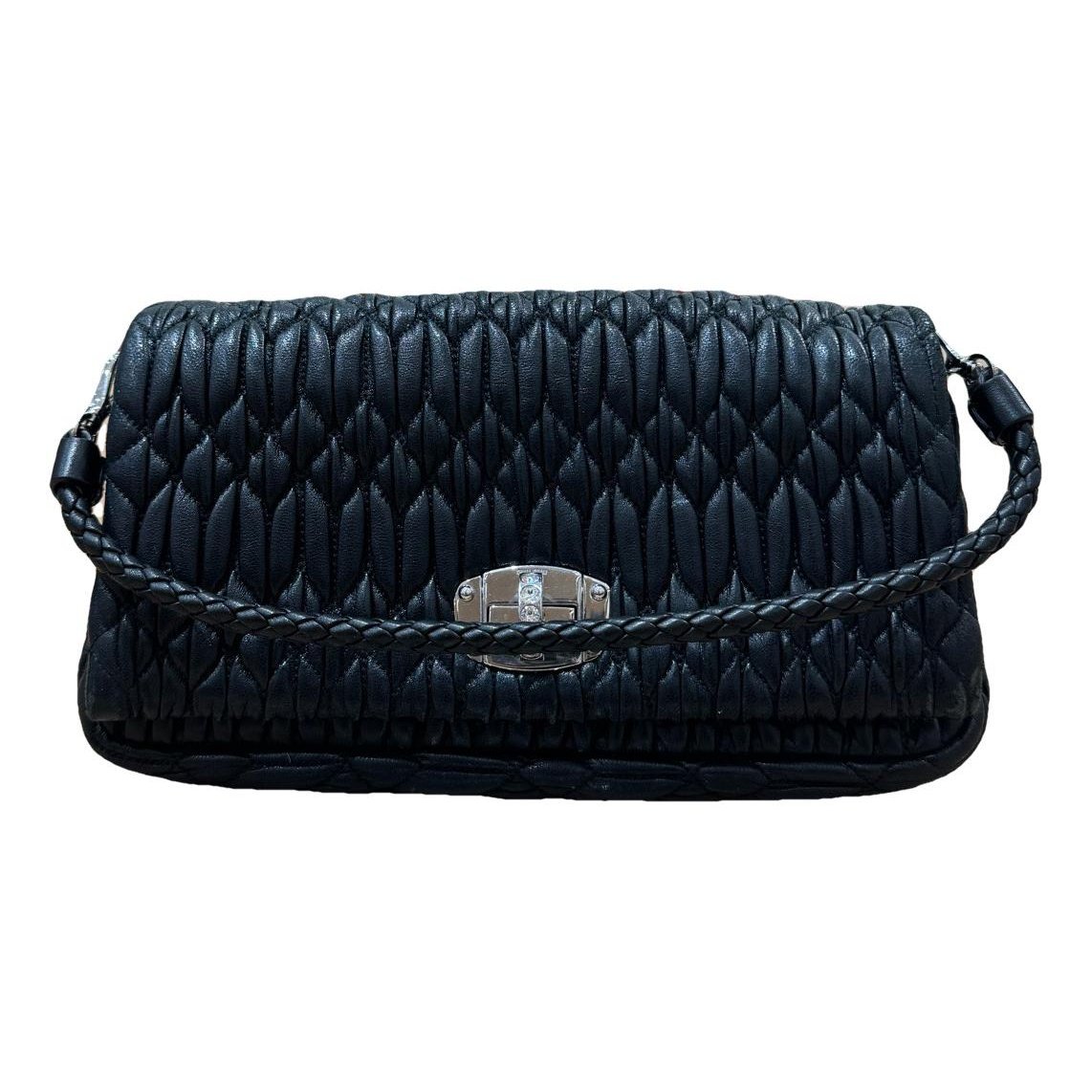 Miu Crystal leather handbag