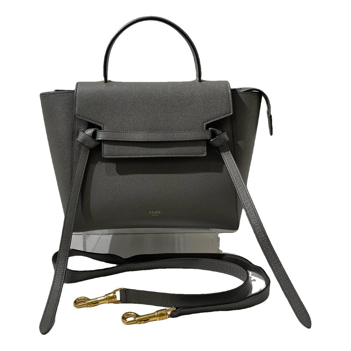 Belt leather handbag
