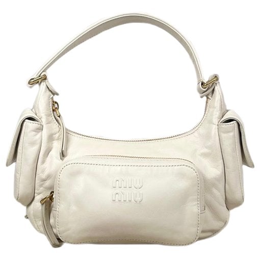 Pocket leather handbag