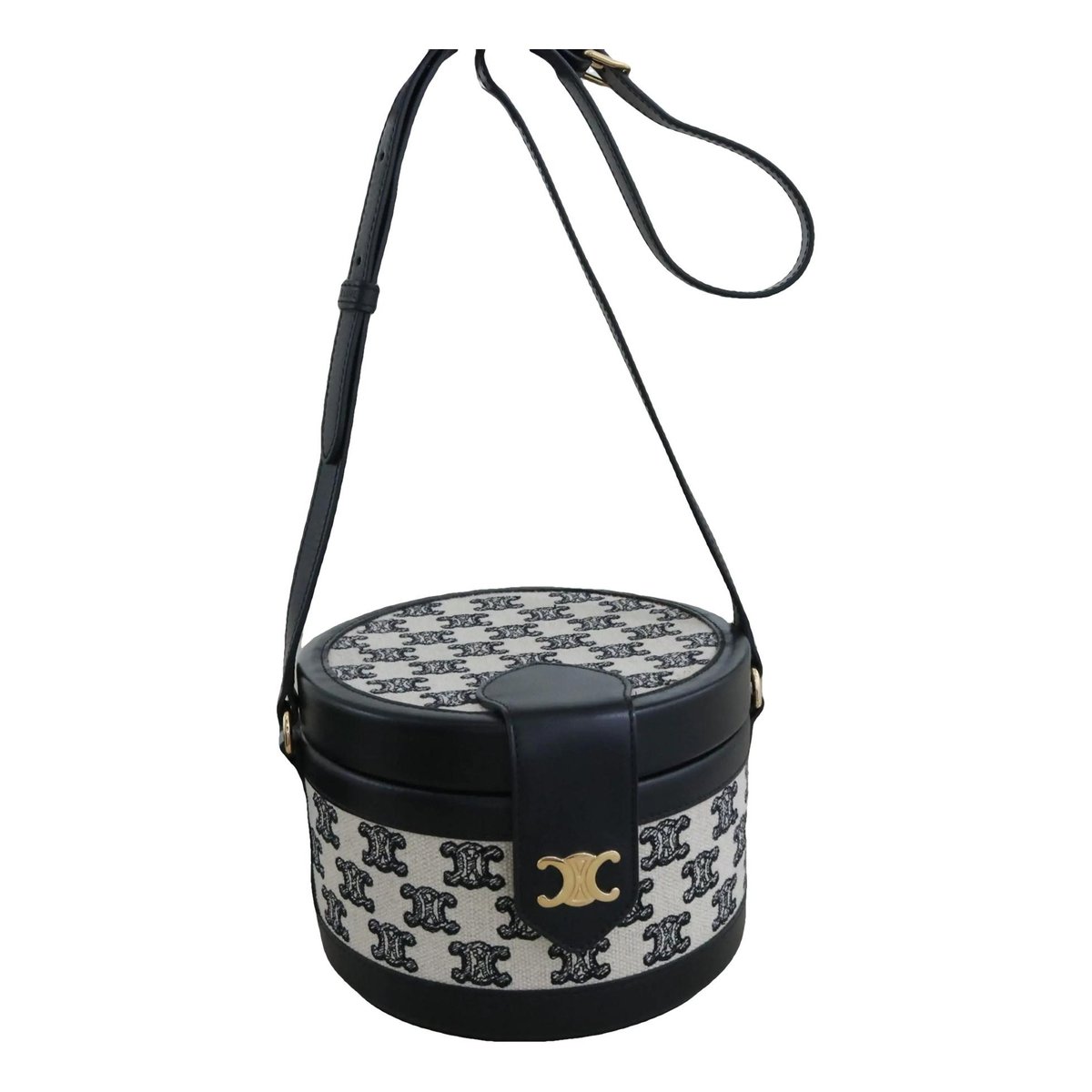 Tambour leather crossbody bag