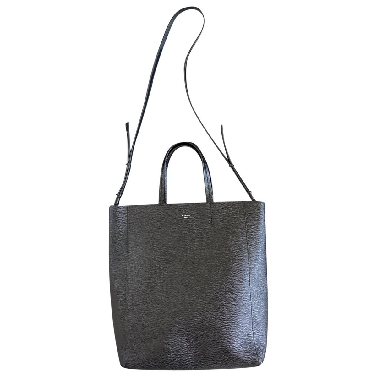 Cabas Vertical leather tote