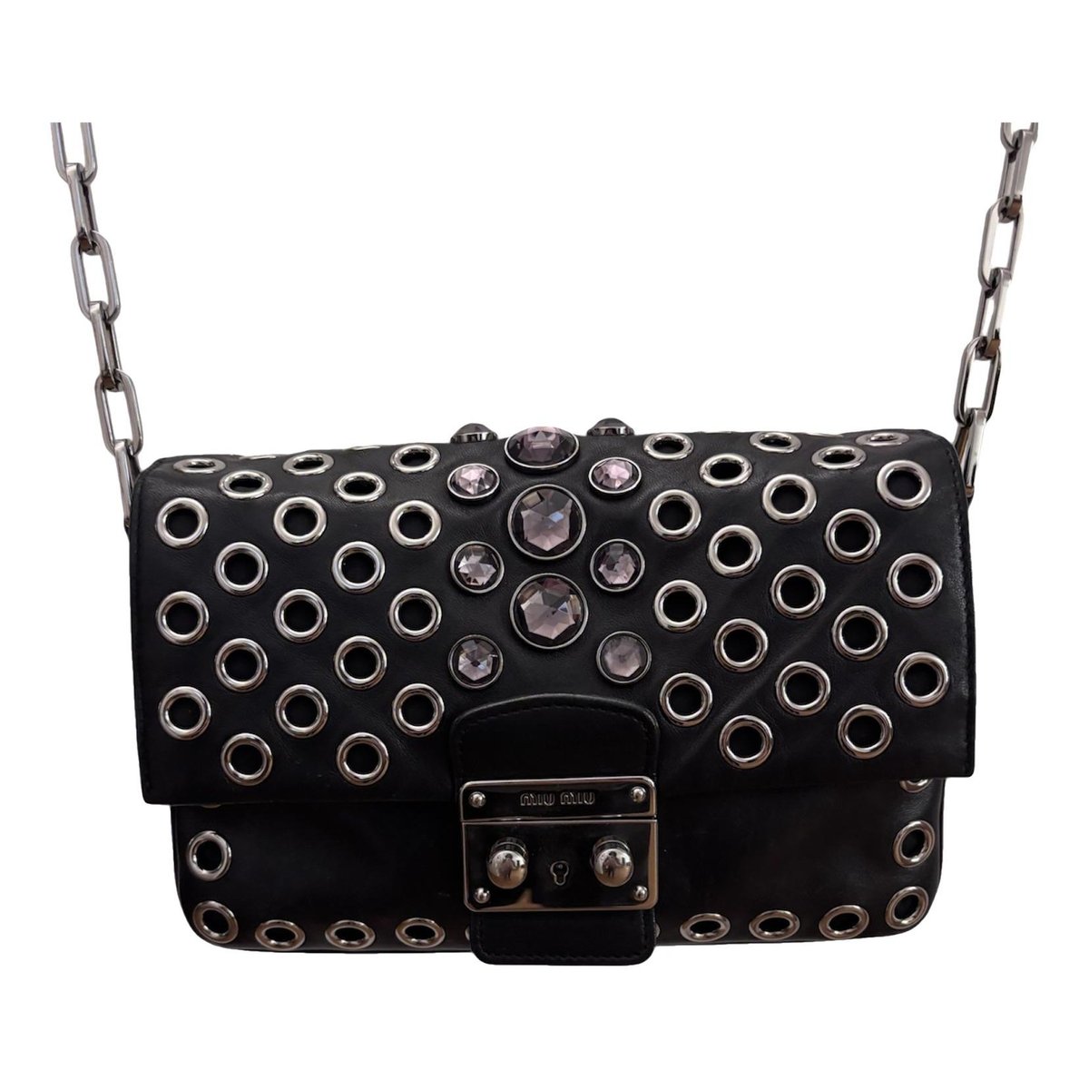 Matelassé leather handbag