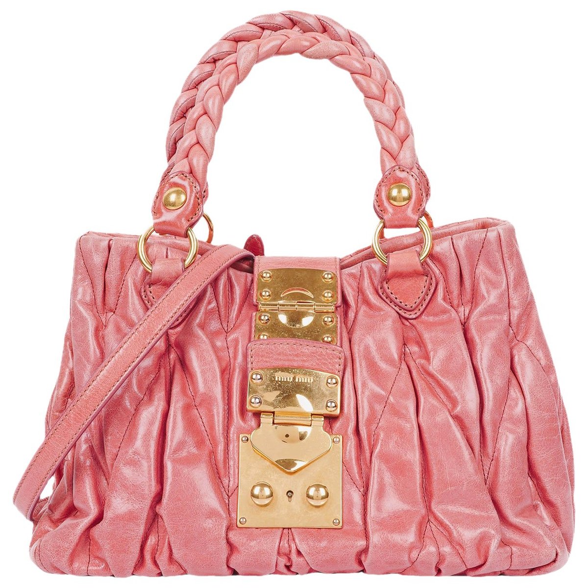 Matelassé leather handbag