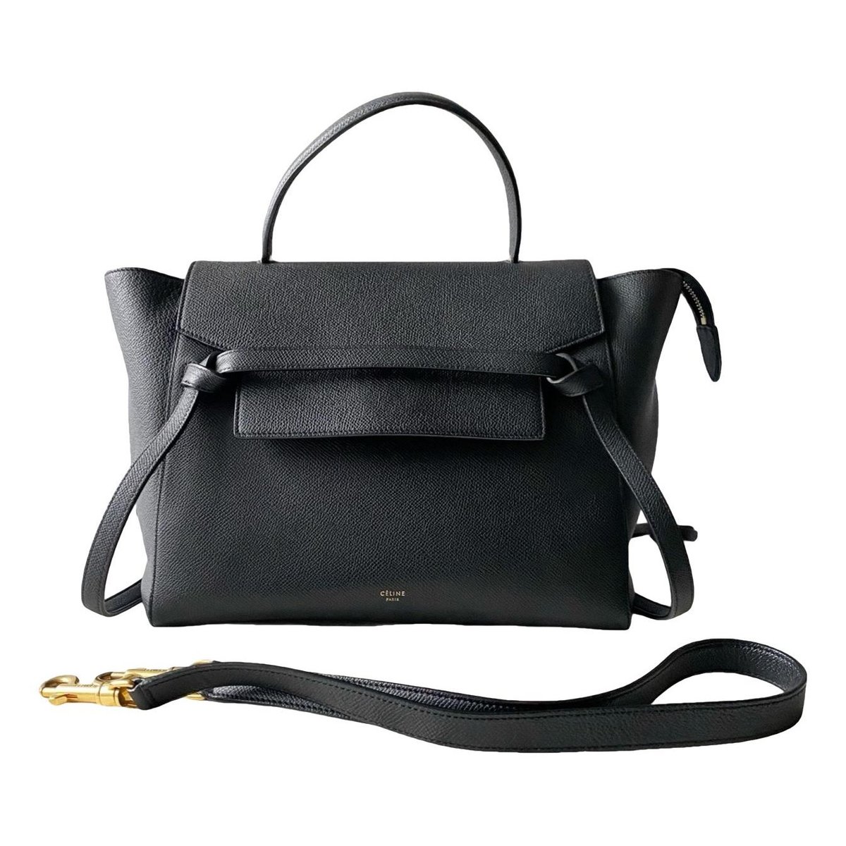 Belt leather crossbody bag