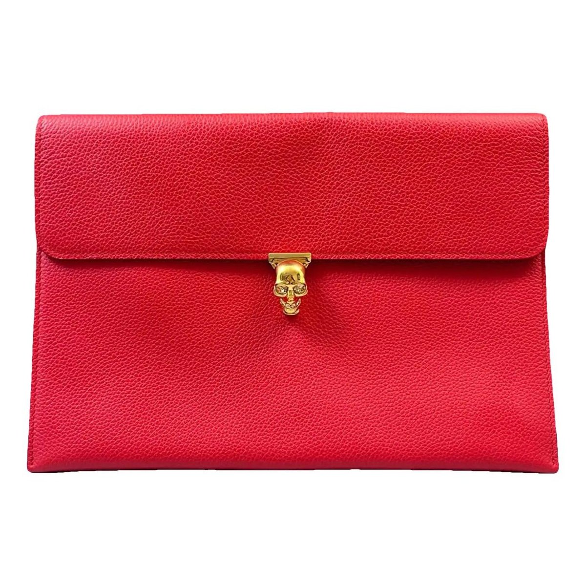 Leather clutch bag