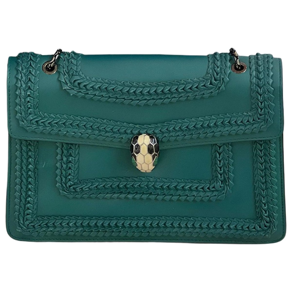 Serpenti leather handbag
