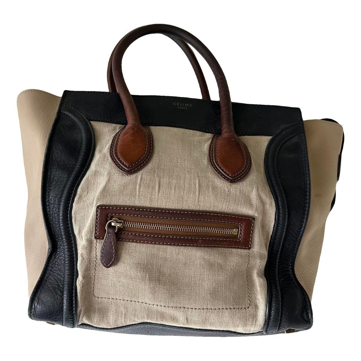 Luggage leather tote