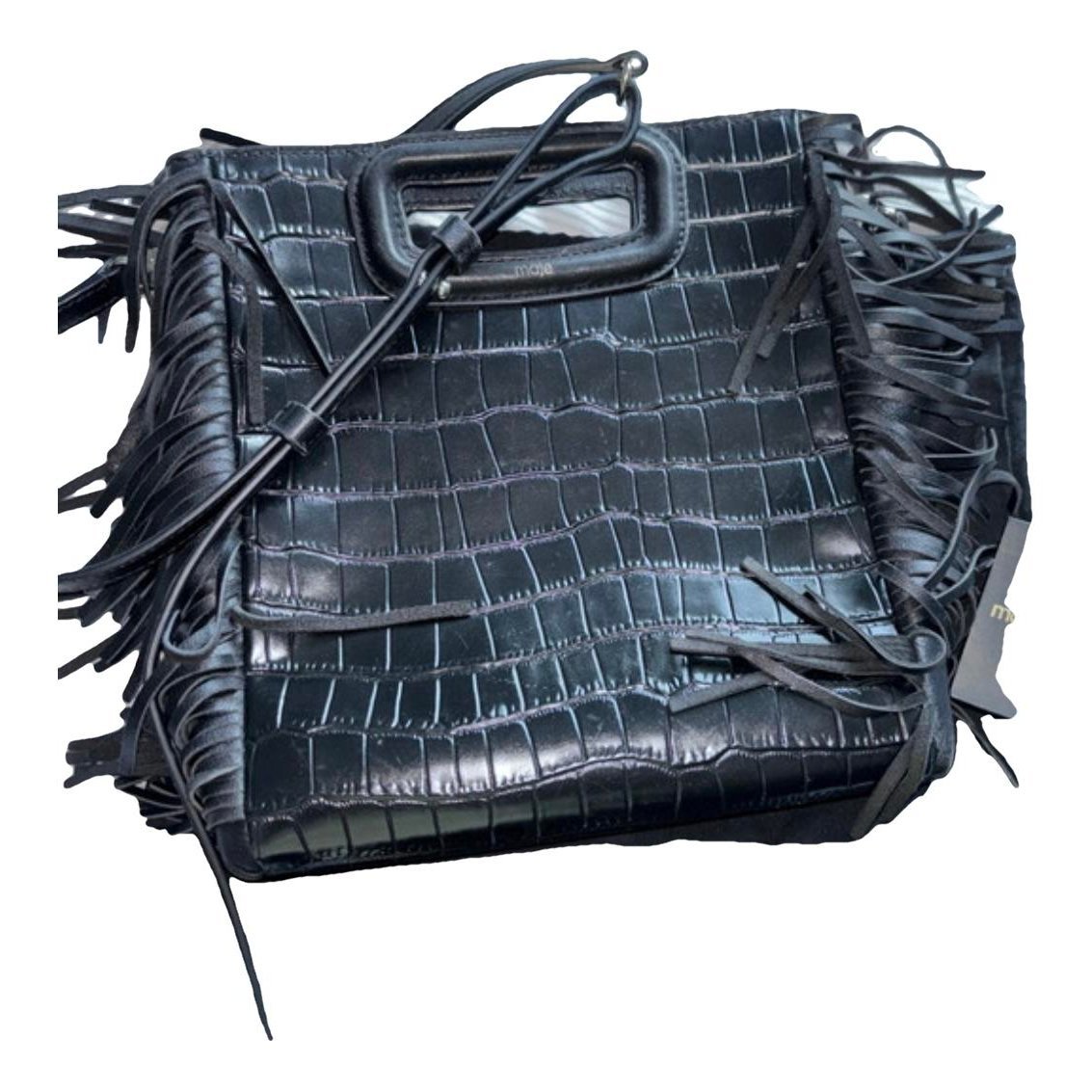 Sac M patent leather handbag