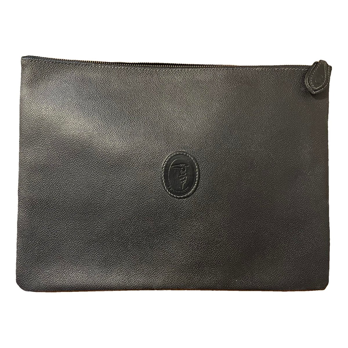 Leather clutch bag
