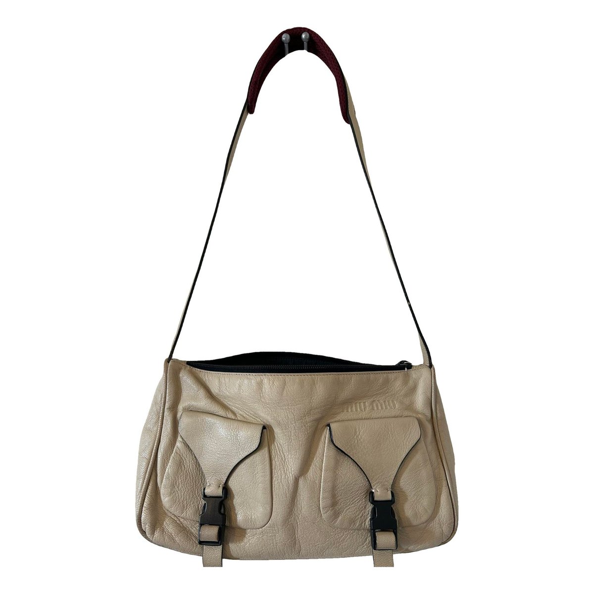 Pocket leather crossbody bag