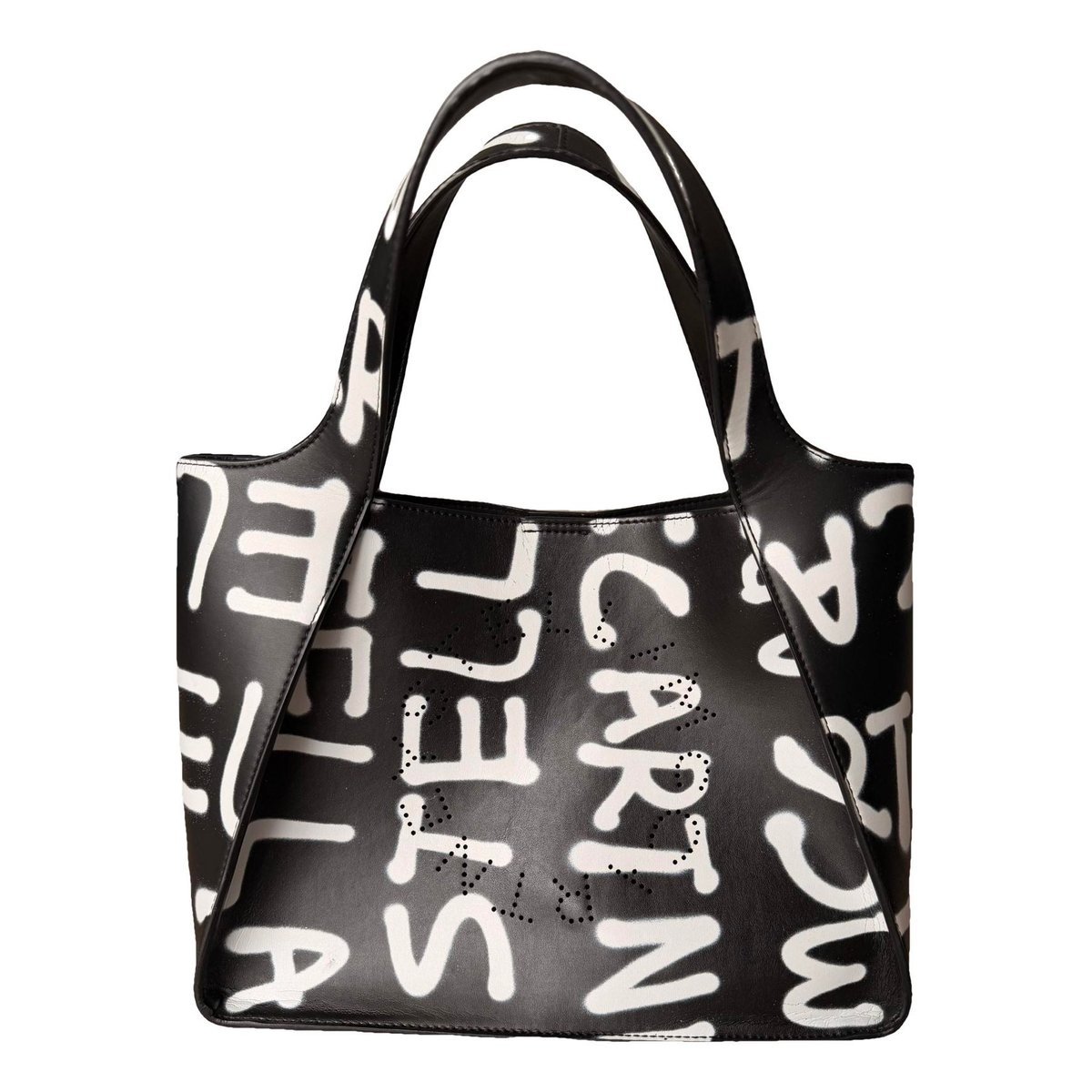 Logo vegan leather handbag