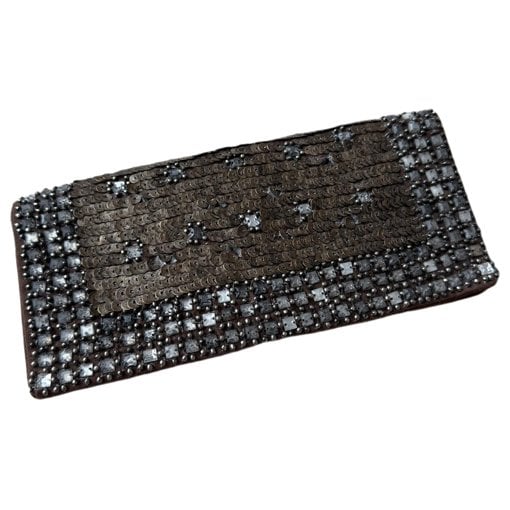 Leather clutch bag