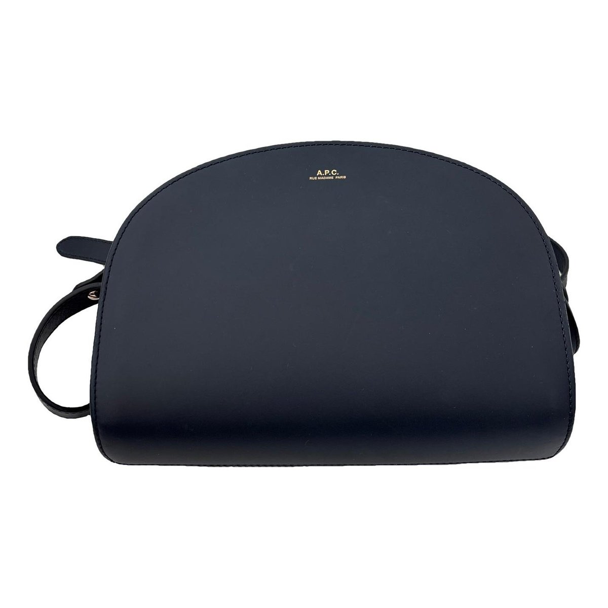 Demi-lune leather handbag