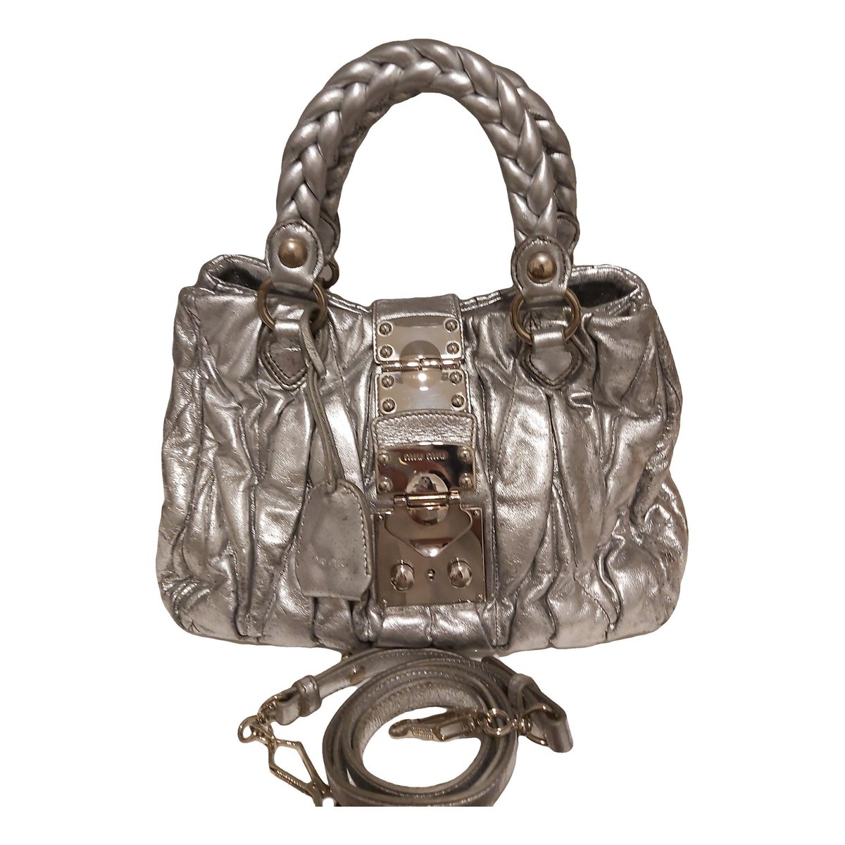 Matelassé leather handbag