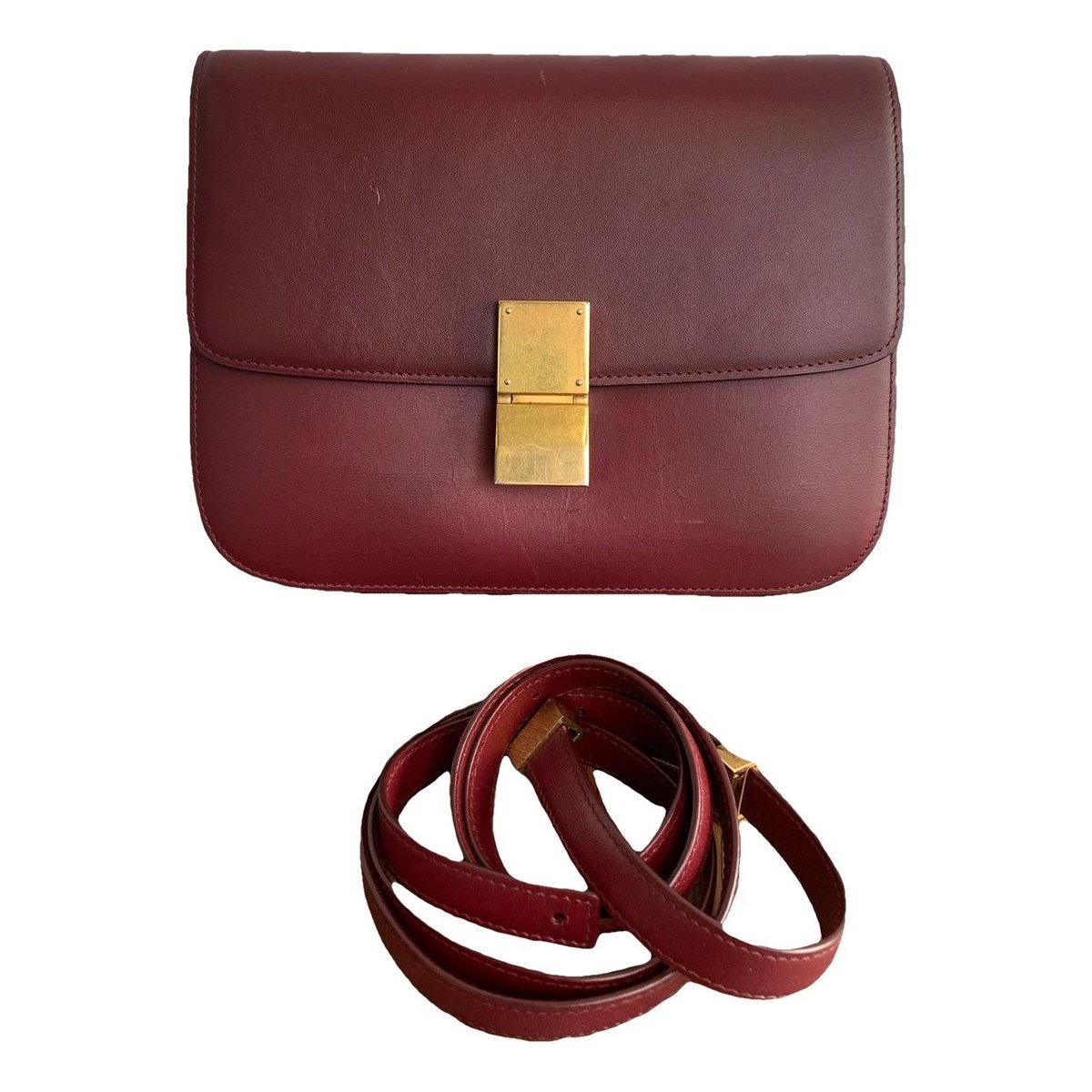 Classic leather crossbody bag