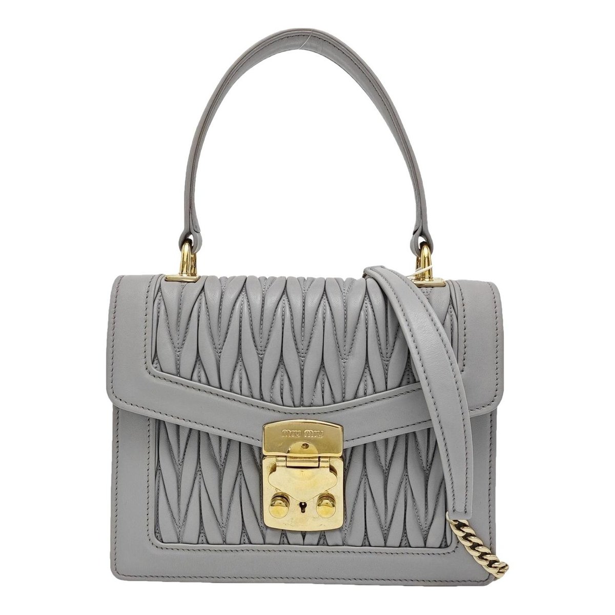Miu Confidential leather handbag