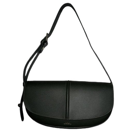 Demi-lune leather handbag