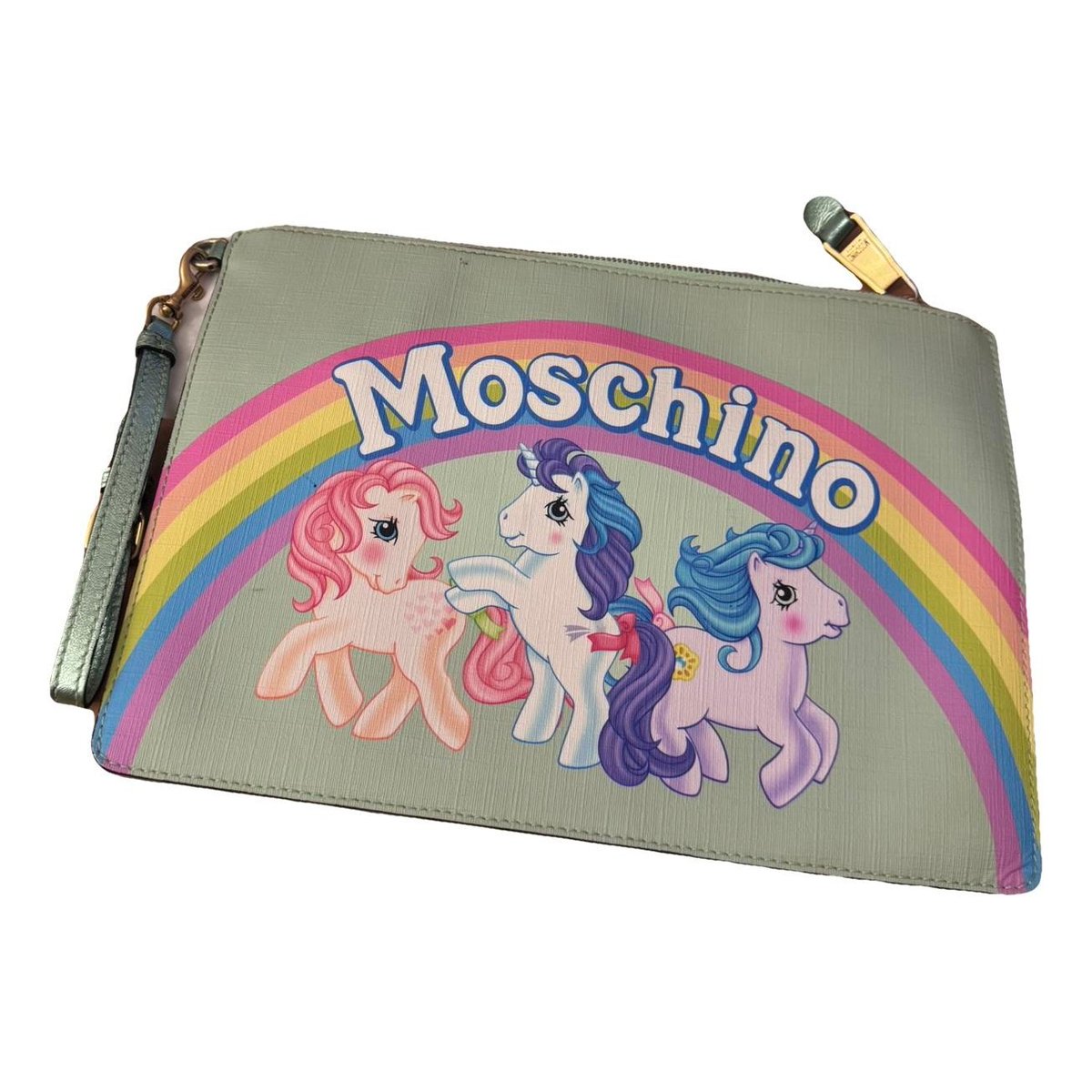Leather clutch bag