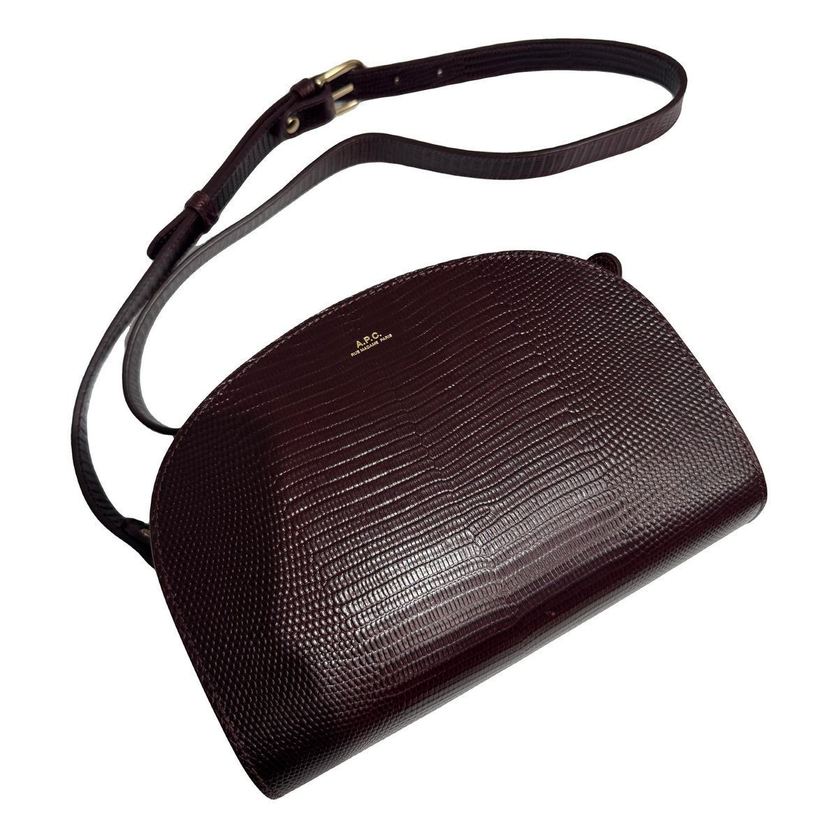 Demi-lune leather crossbody bag