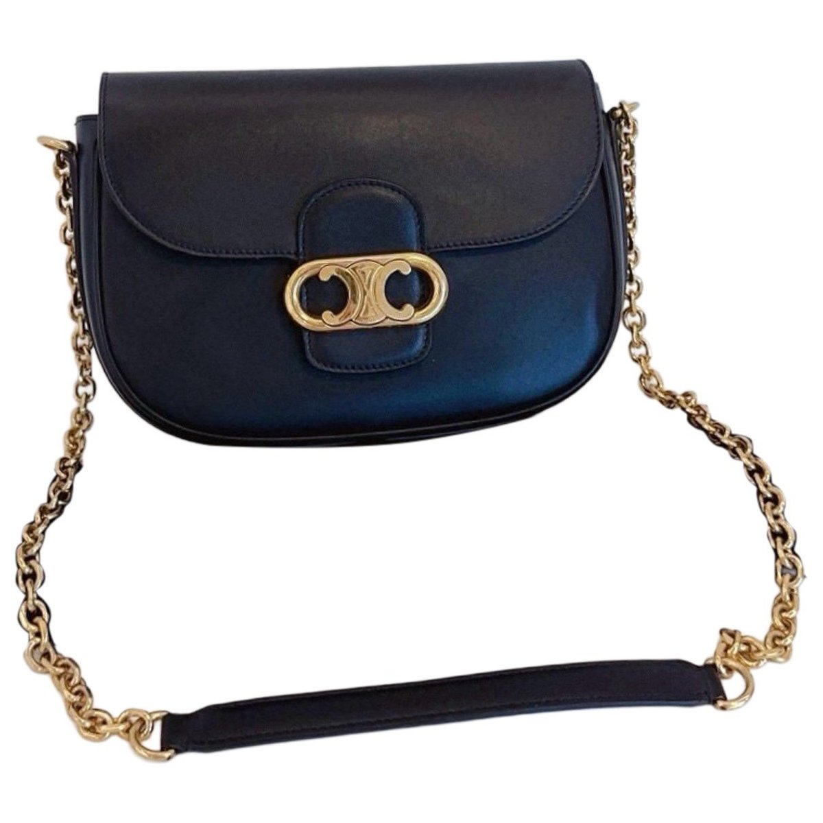 Triomphe Maillon Chain leather handbag