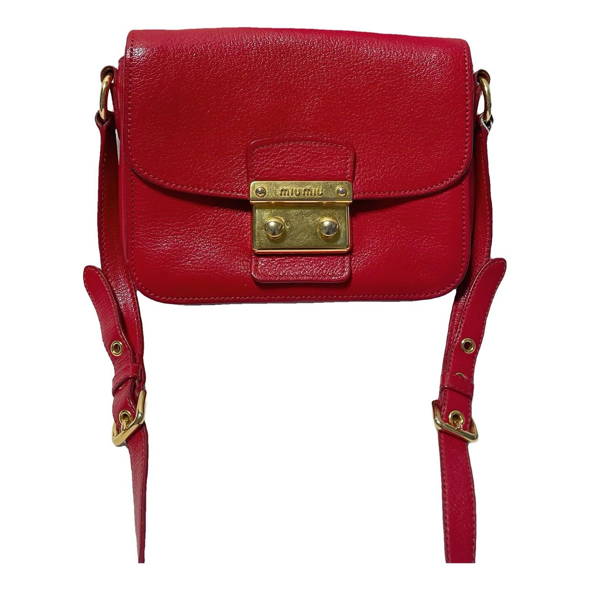 Miu Logo leather handbag
