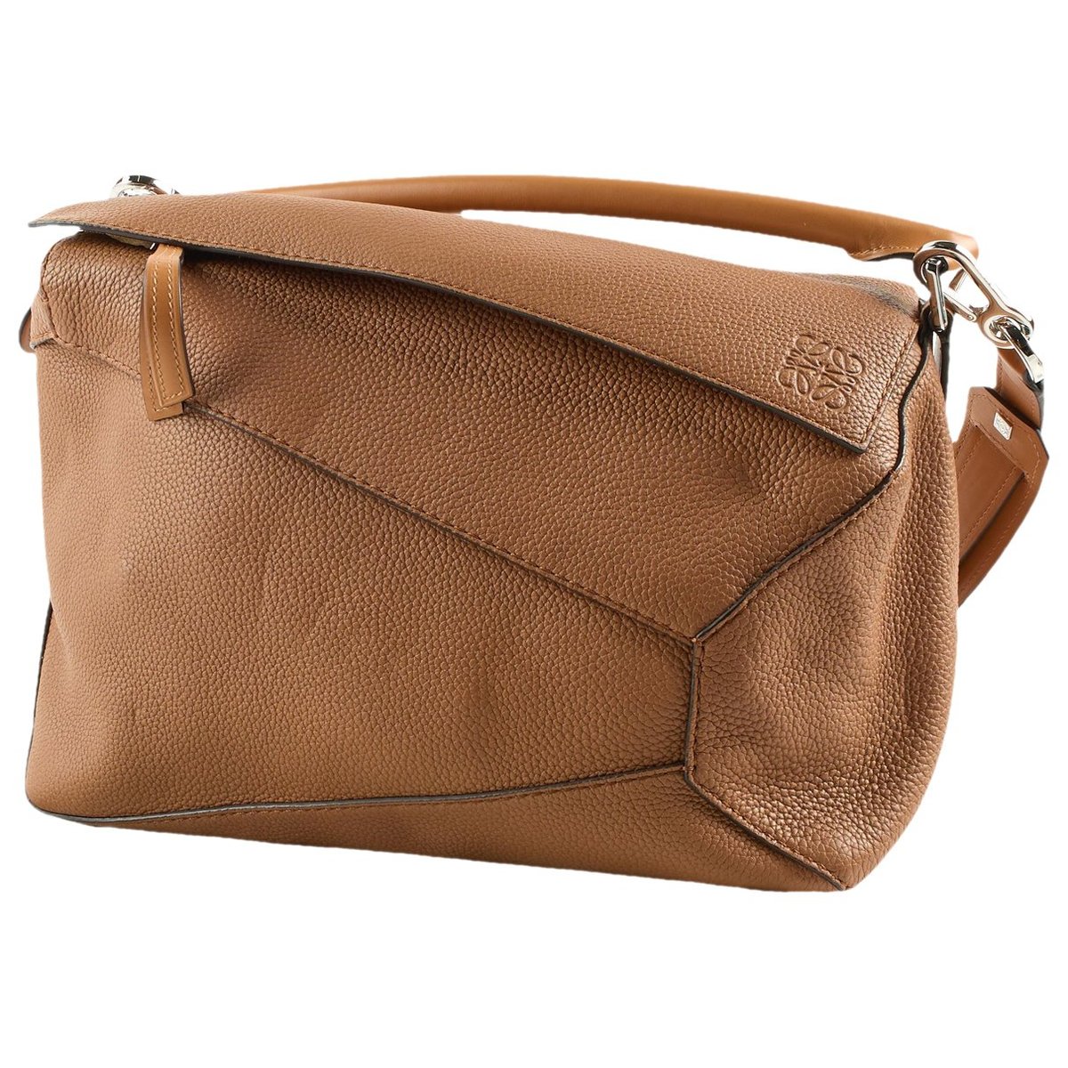 Puzzle leather handbag