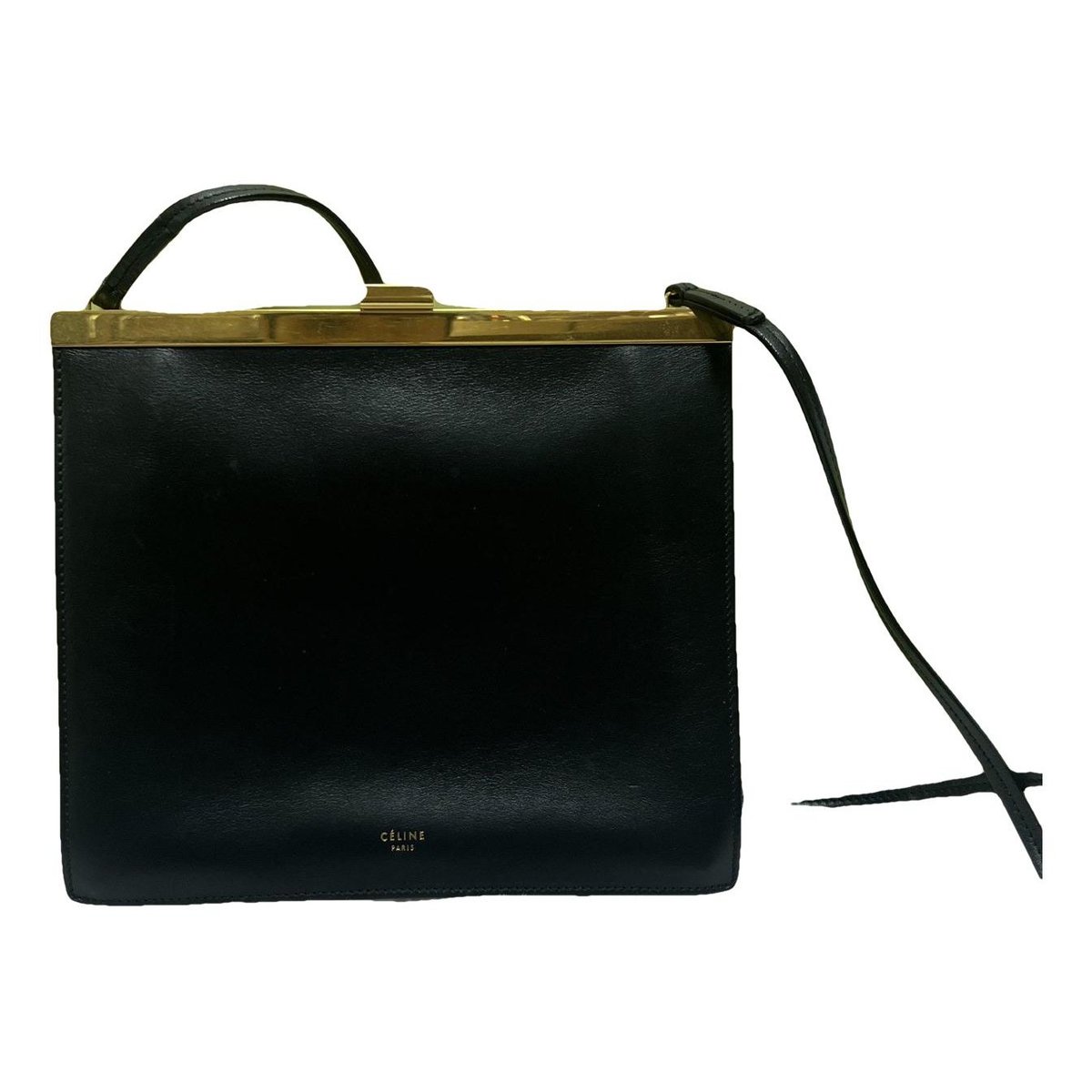 Clasp leather crossbody bag