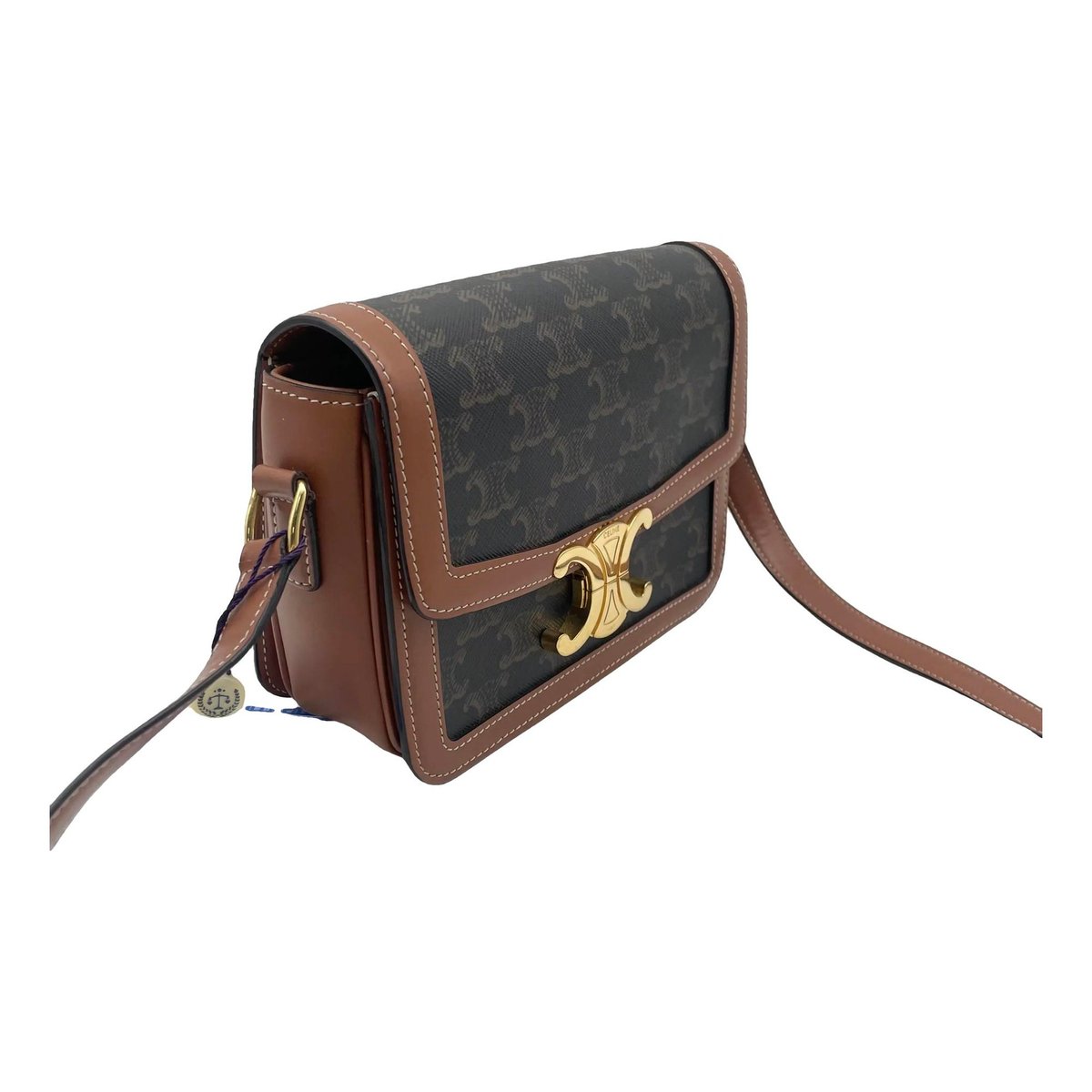 Triomphe vinyl crossbody bag